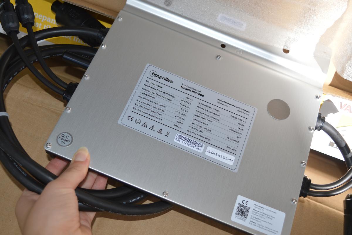 Das Datenblatt des Mikrowechselrichters vor der Anmeldung des Balkonkraftwerks.